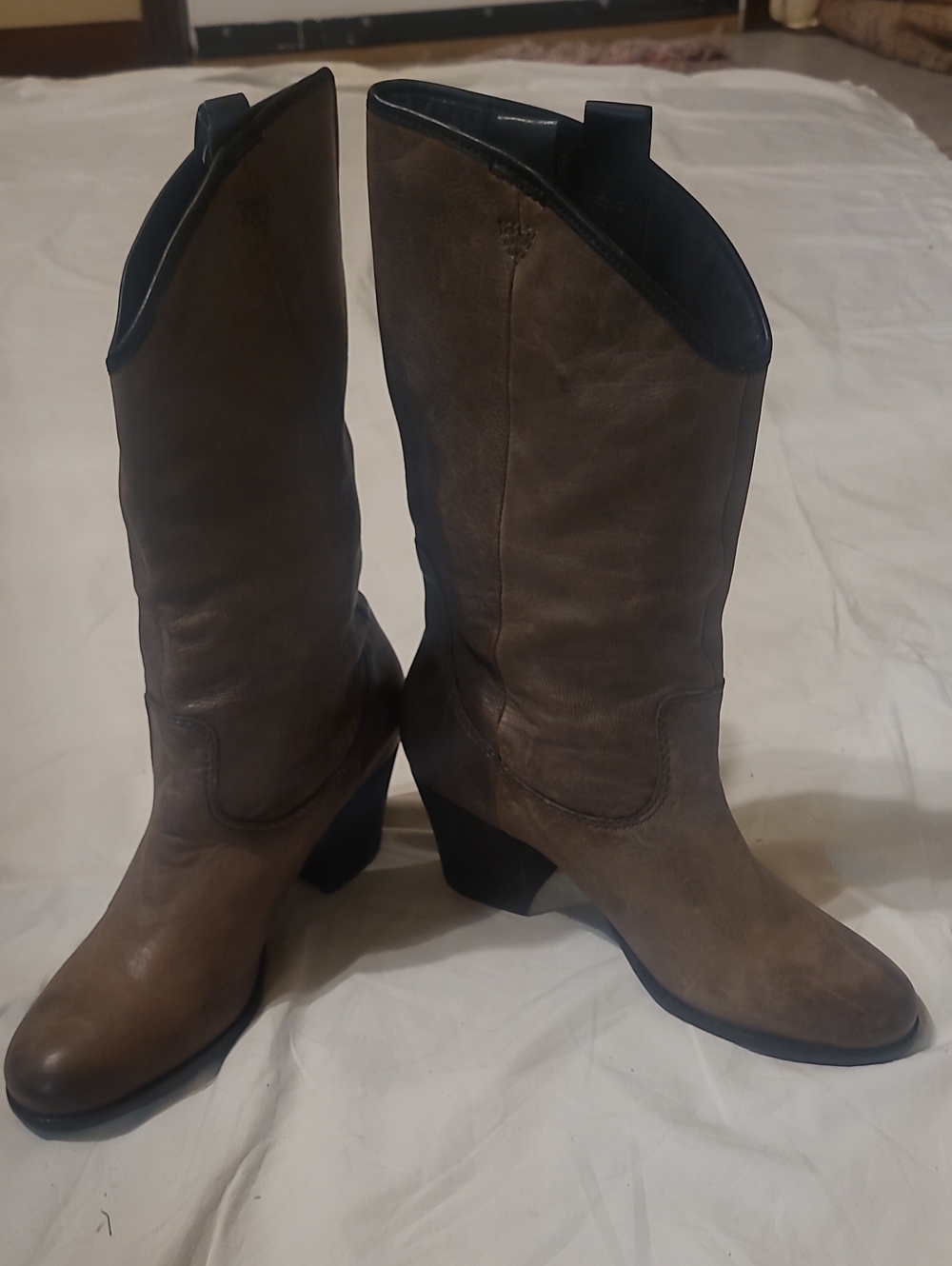 Brown Leather Boots By Nicole, SIZE 8
